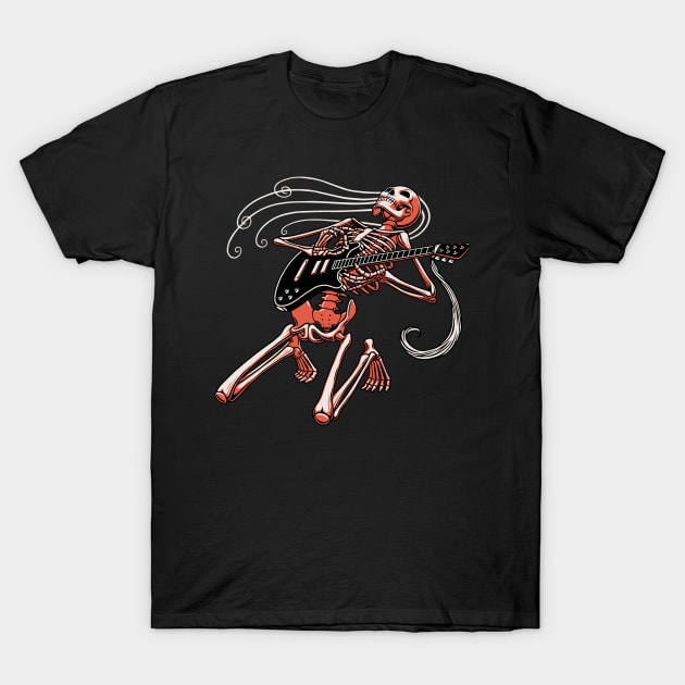 Skeleton Guitarist 522 T-Shirt by kbilltv